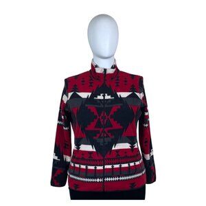 Lauren Ralph Lauren Womens 2X Aztec Print Fleece Jacket